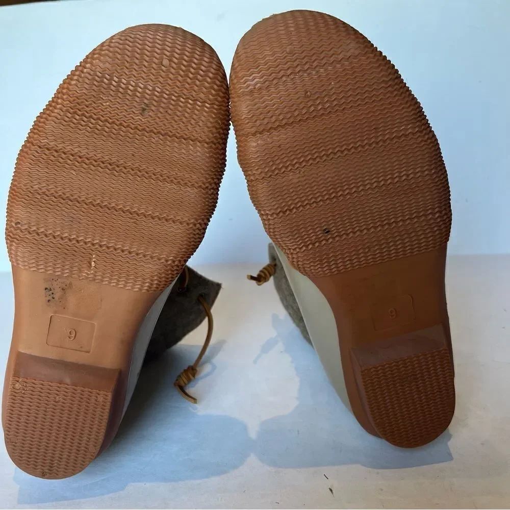 Seven7 Women's Wool Goose Boots Lace Up Tan Size 9 Mid-Calf - Picture 10 of 10
